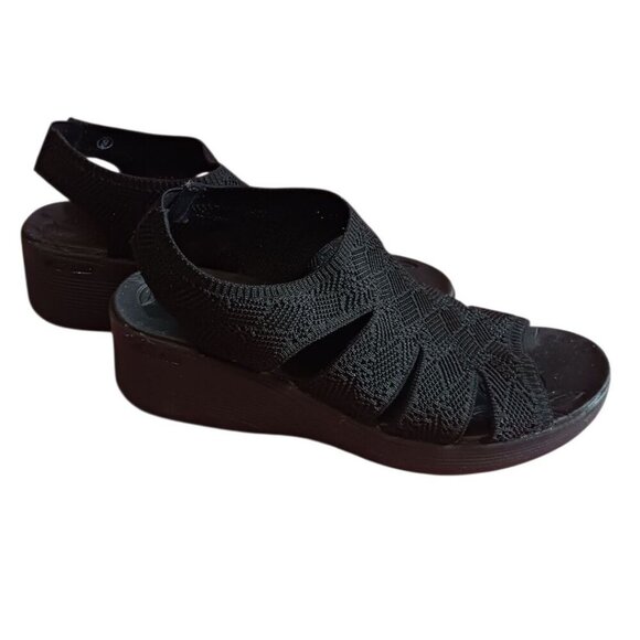 Skechers Womens Pier-Lite  Memory Maker Wedge Sandal Stretch Knit Size 9 - Picture 5 of 10